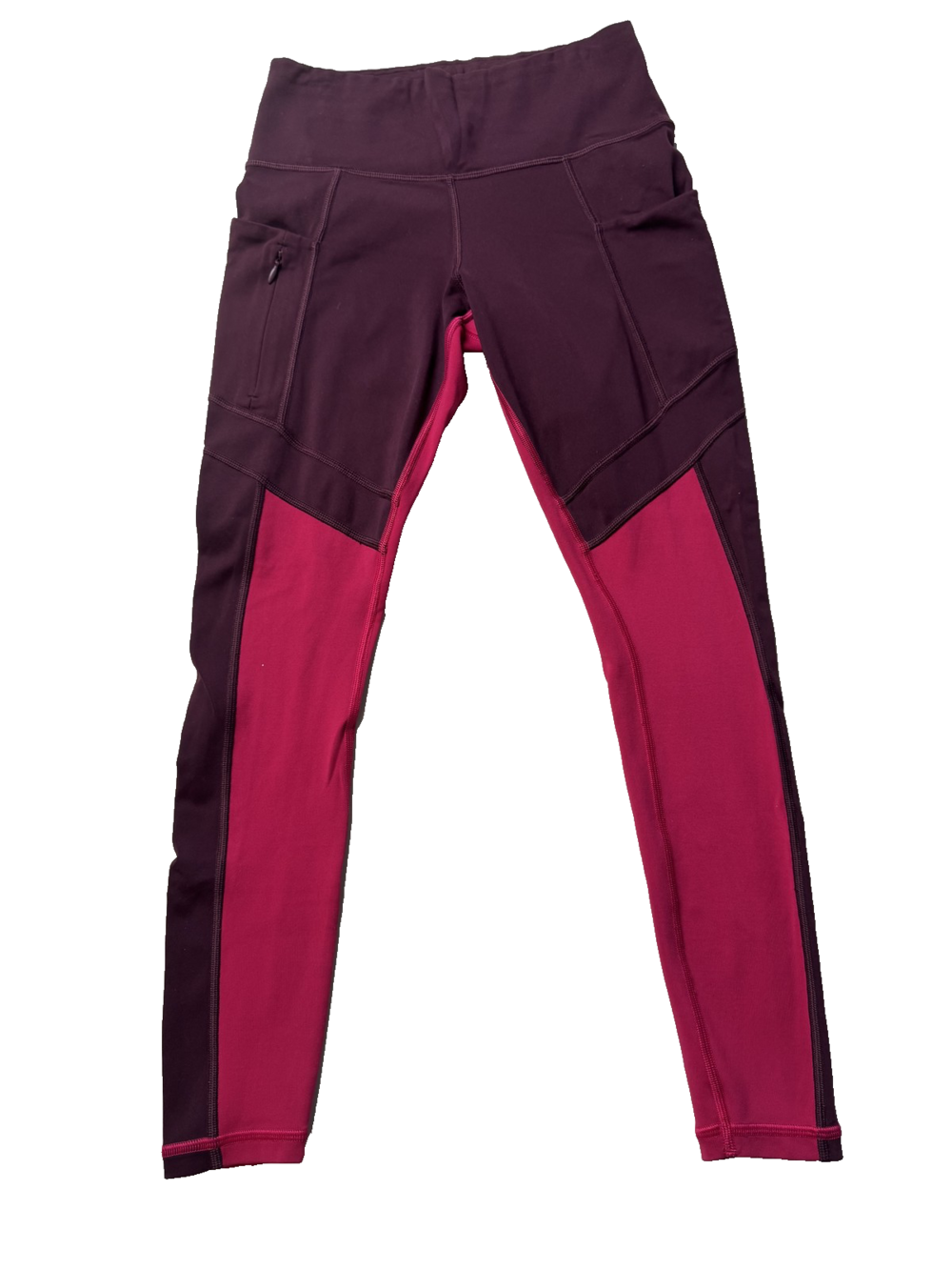Athleta Leggings Womens Extra Small Purple Pink High Rise Pocket Yoga Pants XS